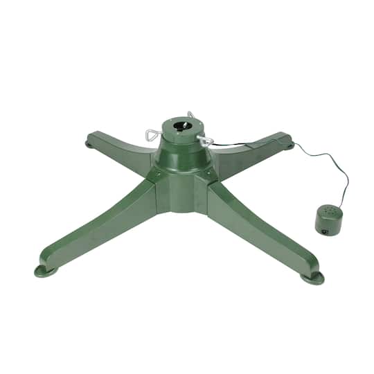 18&#x22; Green Musical Rotating Artificial Christmas Tree Stand